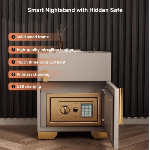 Smart Nightstand With Safe