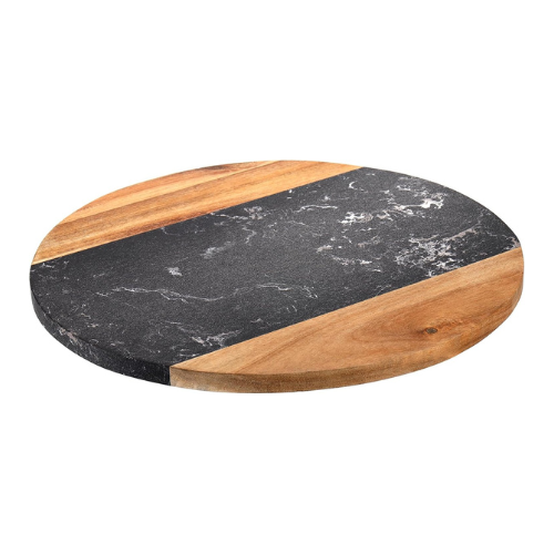 Marble & Acacia Wood Cheese Board 30 and 25 Cm