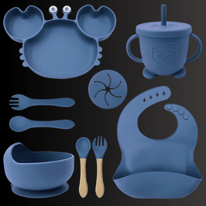 9pcs Silicon Baby Feeding Set BPA Free