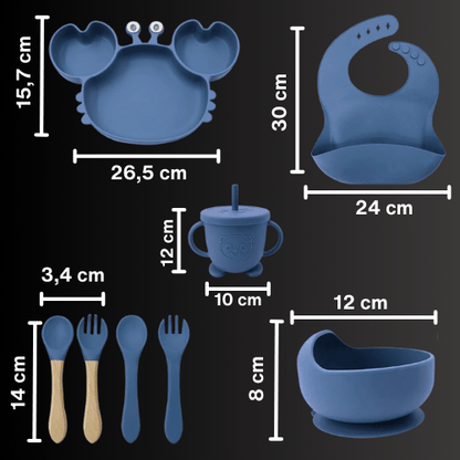 9pcs Silicon Baby Feeding Set BPA Free