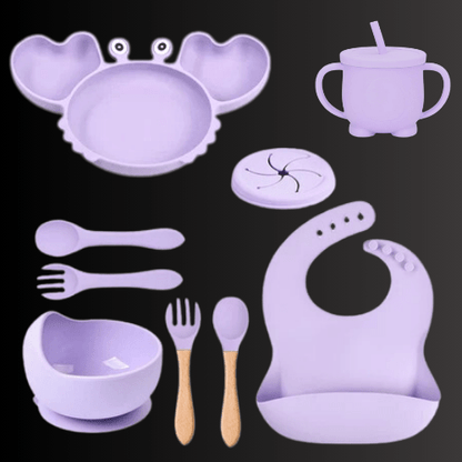 9pcs Silicon Baby Feeding Set BPA Free