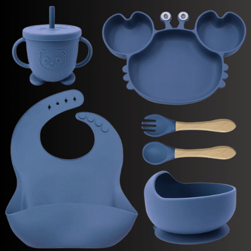 7pcs Silicon Baby Feeding Set BPA Free