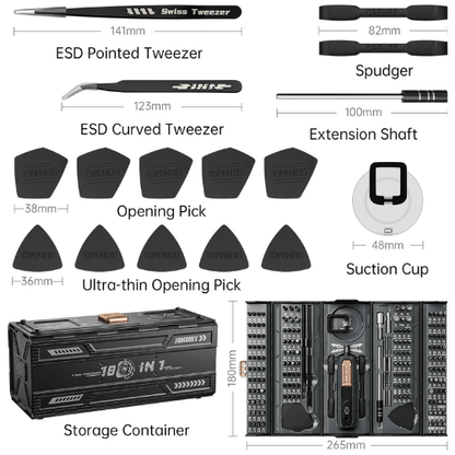 180 in 1 Screwdriver Mini Toolbox Container