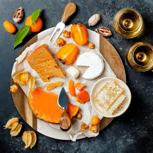 Marble & Acacia Wood Cheese Board 30 and 25 Cm